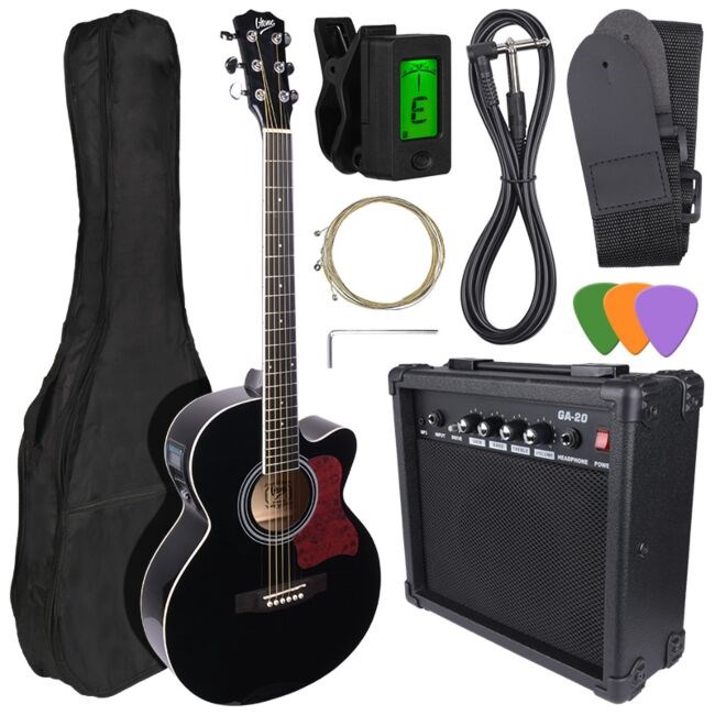 V-TONE EAG SET BK electroacoustic guitar. + amplifier
