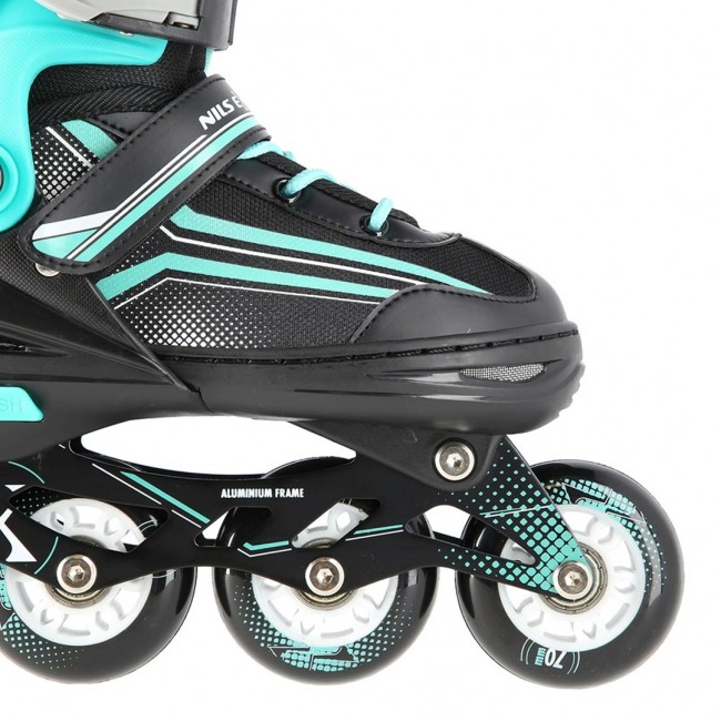 NILS EXTREME NH18190 2IN1 SKATES BLACK/BLUE SIZE. M (34-38)) WITH INTERCHANGEABLE HOCKEY SKATES