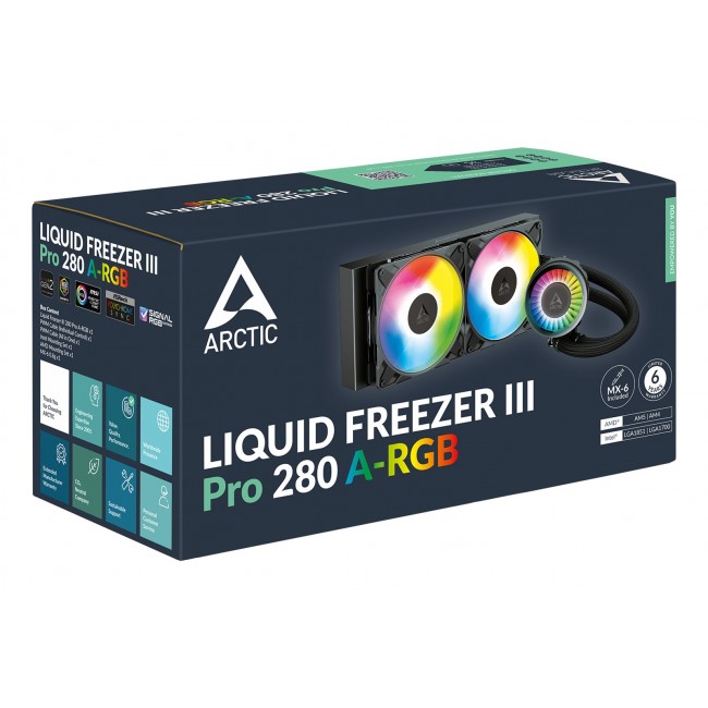 ARCTIC Liquid Freezer III Pro 280 A-RGB - Multi Compatible All-in-One CPU Water Cooler with A-RGB ARCTIC Liquid Freezer III Pro 280 A-RGB - Multi Compatible All-in-One CPU Water Cooler with A-RGB