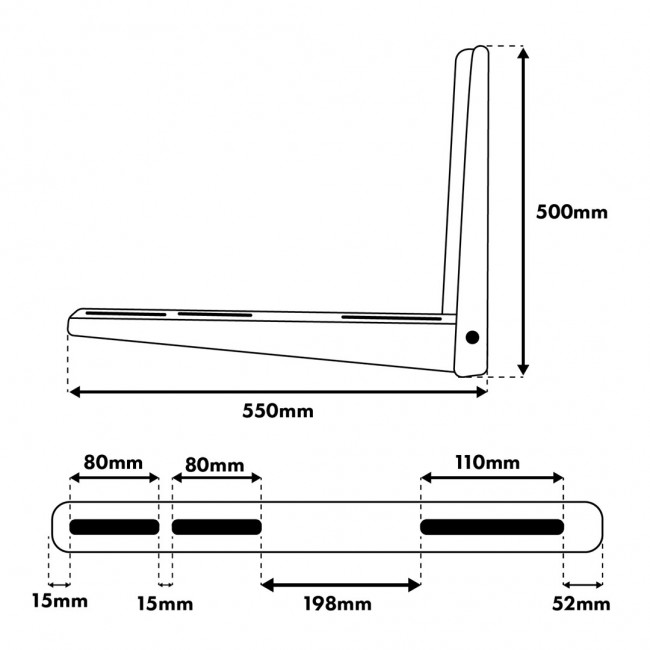 Bracket / Mount for Maclean Air Conditioner / Heat Pump, arm length 500x550 mm, galvanized steel, up to 250 kg, MC-144