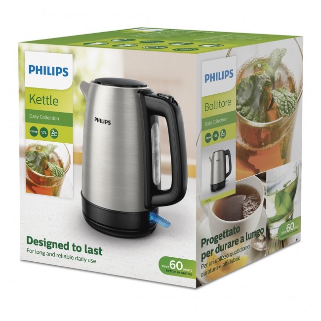 Philips Daily Collection HD9350/90 electric kettle 1.7 L 2200 W Stainless steel