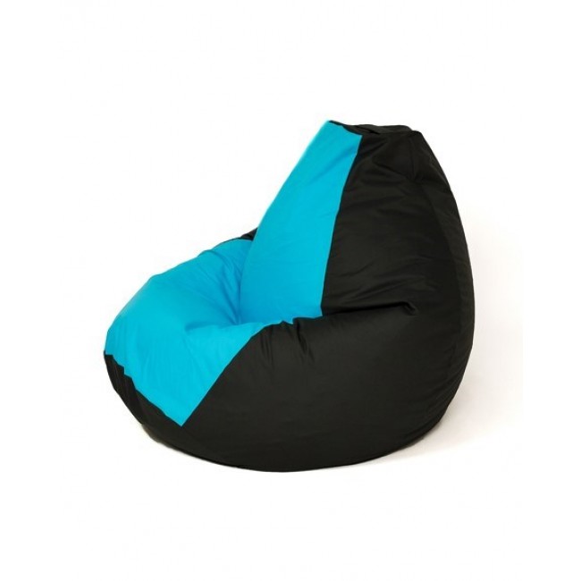 Sako bag pouffe Pear black and blue L 105 x 80 cm