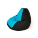 Sako bag pouffe Pear black and blue L 105 x 80 cm