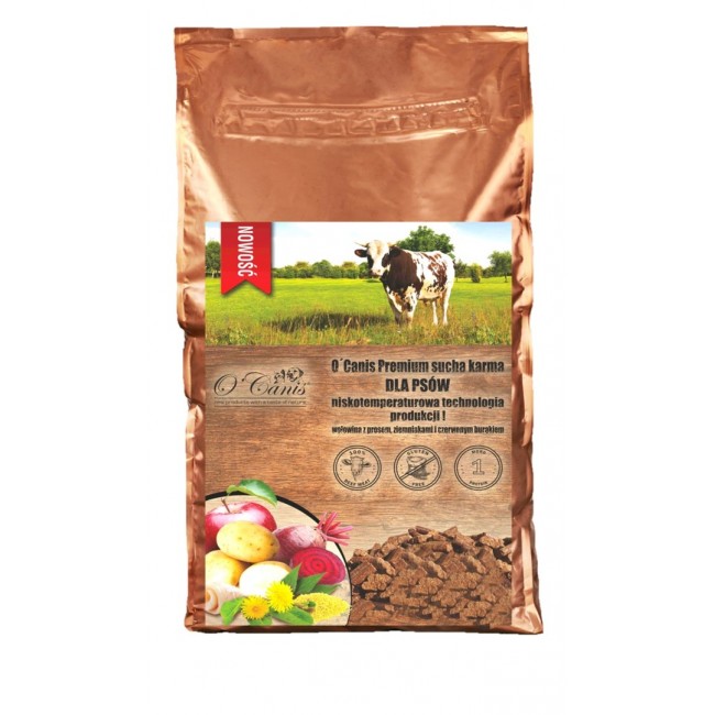 O'CANIS Beef with millet, potatoes, and red beet - dry dog food - 6kg O'CANIS Beef with millet, potatoes, and red beet - dry dog food - 6kg