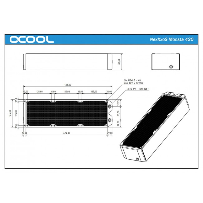 Alphacool NexXxoS Monsta Heatsink Alphacool NexXxoS Monsta Heatsink