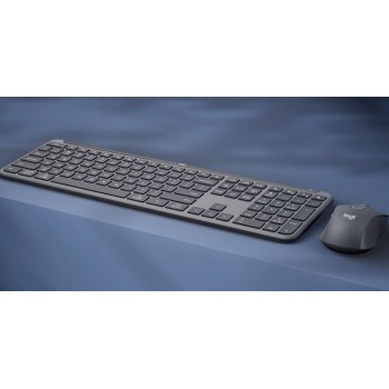 Logitech 920-012504 keyboard Mouse included Office RF Wireless + Bluetooth QWERTZ German Graphite