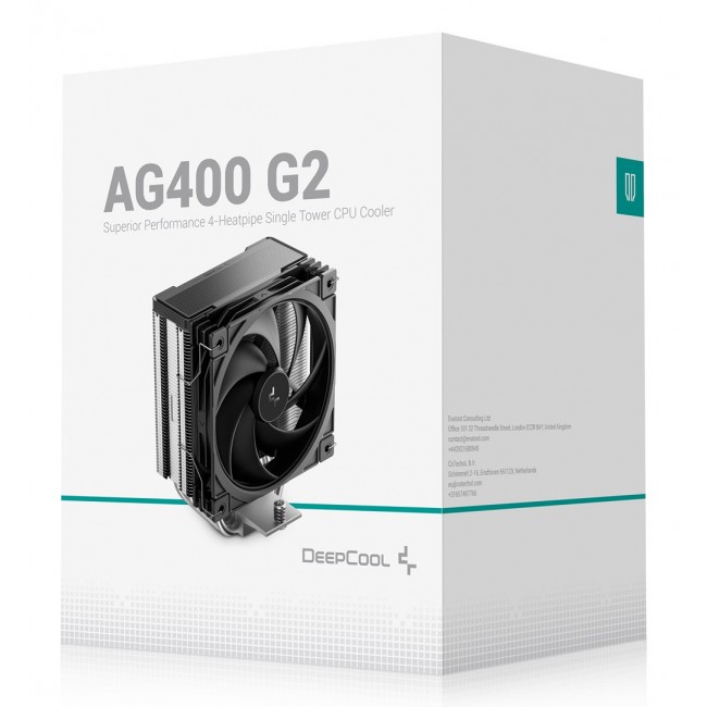 DeepCool AG400 G2 Processor Air cooler 12 cm Black