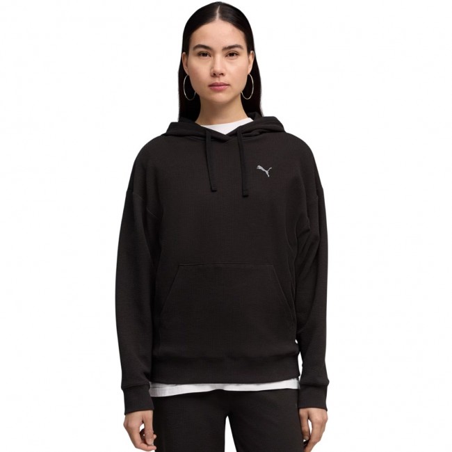Bluza damska Puma ESS Elevated Comfort Hoodie czarna 691814 01 L