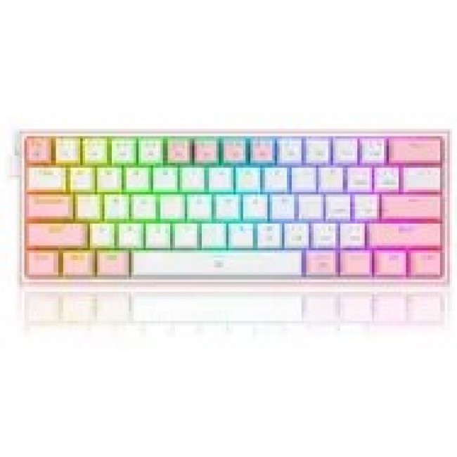 REDRAGON K617-RGB Fizz RGB White/Pink keyboard USB Pink, White