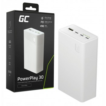 Greencell PowerPlay 30 Powerbank 30,000mAh 22.5W (3x USB-C, 1x USB-A)