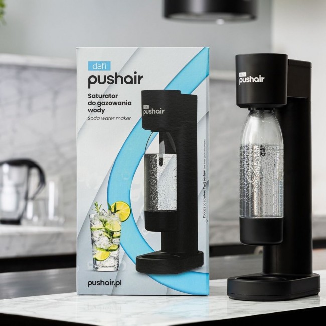 PUSHAIR water saturator Dafi siphon black + CO2 cartridge + 0.7 bottle