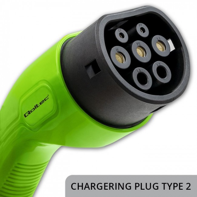 Qoltec Mobile EV Charger 2-in-1 Type2 | 3.5kW | 230V Qoltec Mobile EV Charger 2-in-1 Type2 | 3.5kW | 230V