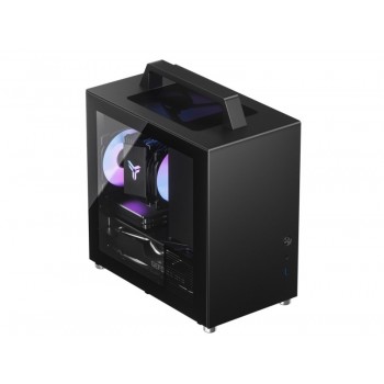 Jonsbo T8 PLUS Mini-ITX Case, Tempered Glass - black