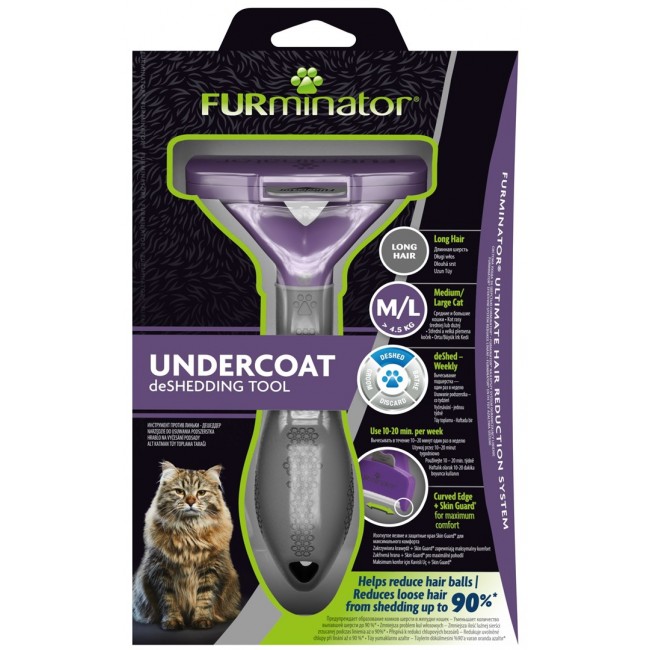 FURminator - furminator for longhaired cats - M/L FURminator - furminator for longhaired cats - M/L