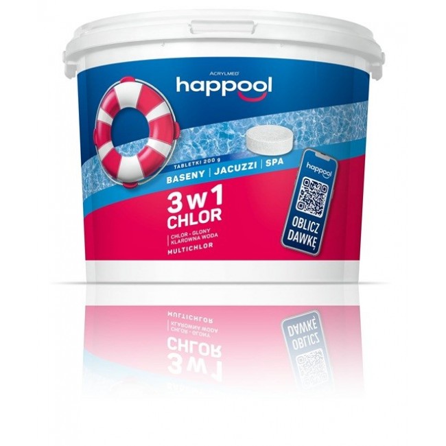 Acrylmed MULTICHLOR Multifunctional chlorine release tablets 200 g / 3 kg Acrylmed MULTICHLOR Multifunctional chlorine release tablets 200 g / 3 kg