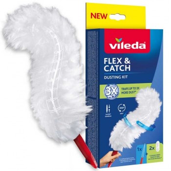 Vileda dustpan with short handle + 2 Flex&Catch refills