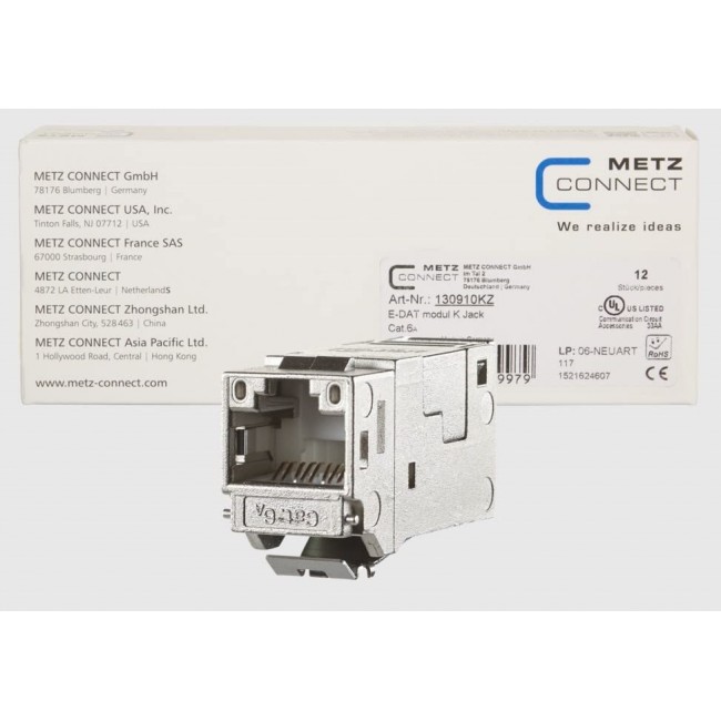 METZ CONNECT 130910KZ wire connector RJ45 Silver