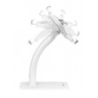 Manhattan Desktop Kiosk Stand (Anti theft) for Tablet and iPad, Universal, 360 Rotation, Tilt +20 to -110 , White, Lockable, Countertop Holder for 7.9