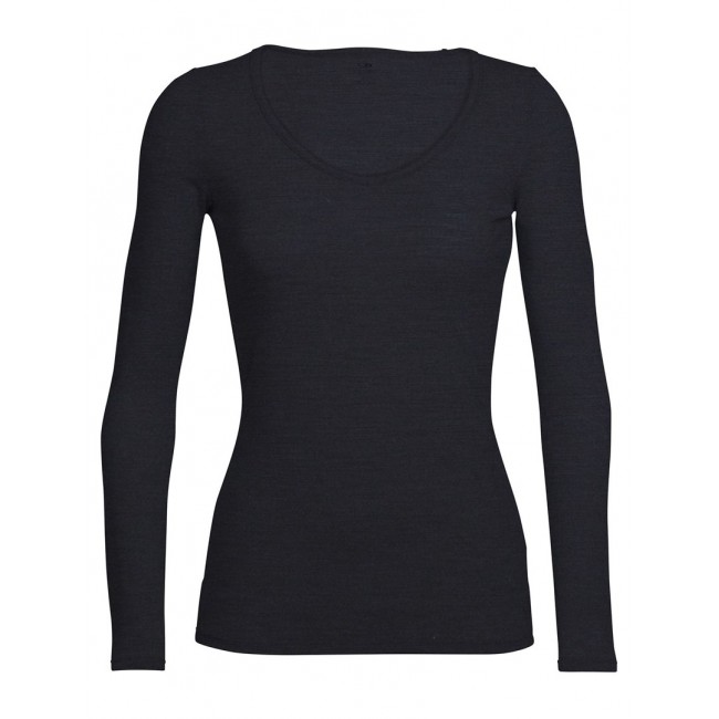 Icebreaker 103194001 XS shirt/top T-shirt Scoop neckline Long sleeve Lycra, Merino wool, Nylon