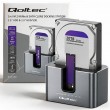 Qoltec 52631 HDD SSD doscking station | SATA | M.2 NVMe | cloning | USB-C | 10Gb/s | 28TB