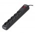 Activejet black power strip with cord ACJ COMBO 5G 1,5M/BEZP.AUTO/CZ