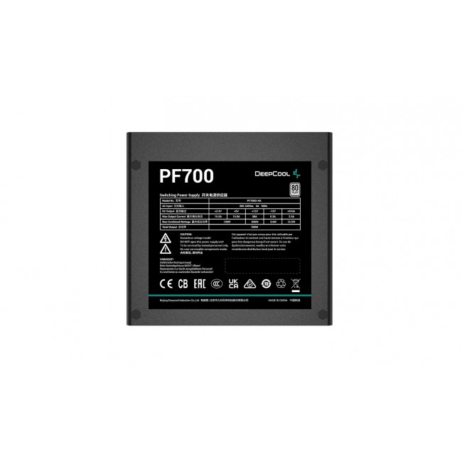 DeepCool PF700 power supply unit 700 W 20+4 pin ATX ATX Black DeepCool PF700 power supply unit 700 W 20+4 pin ATX ATX Black