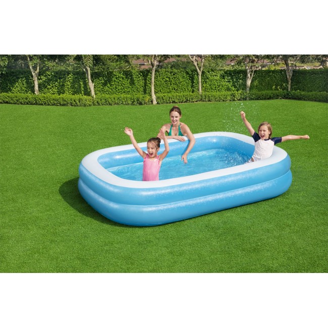 Bestway Blue Rectangular Familiy Pool -2.62m x 1.75m x 51cm - blue Bestway Blue Rectangular Familiy Pool -2.62m x 1.75m x 51cm - blue
