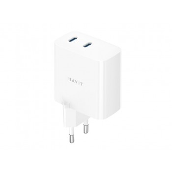 Havit UC45 EU - GaN 45 W dual-port travel charger, black