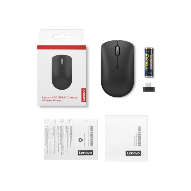 Lenovo 400 mouse Ambidextrous RF Wireless Optical 2400 DPI Lenovo 400 mouse Ambidextrous RF Wireless Optical 2400 DPI