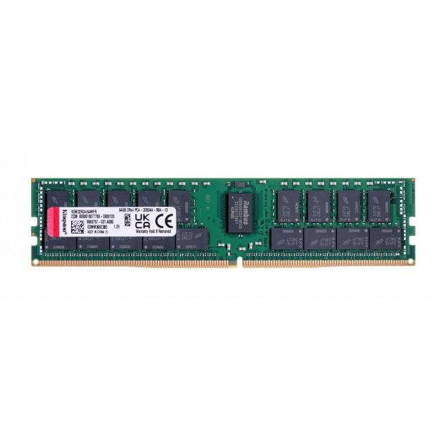 Kingston RDIMM 64GB DDR4 2Rx4 Micron F Rambus 3200MHz PC4-25600 KSM32RD4/64MFR Kingston RDIMM 64GB DDR4 2Rx4 Micron F Rambus 3200MHz PC4-25600 KSM32RD4/64MFR