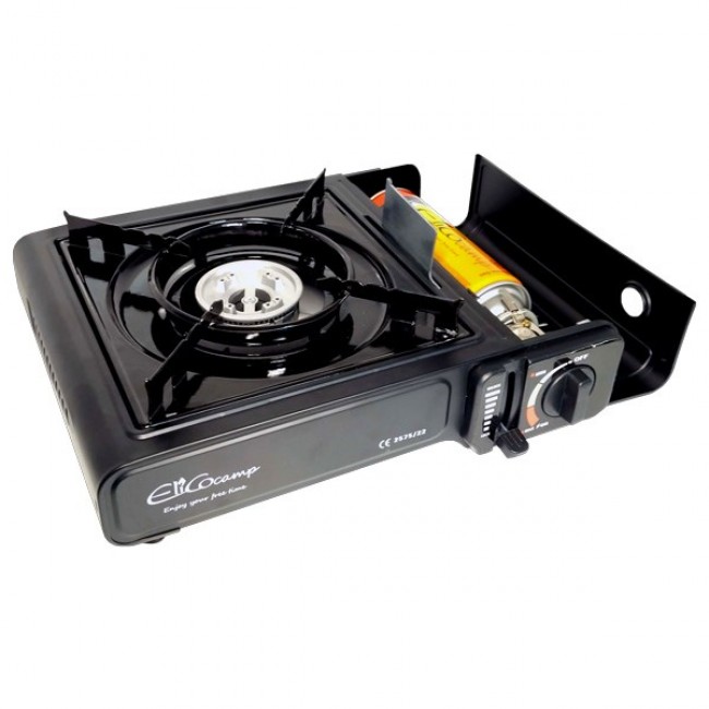 ELICO BDZ-155B Portable camping gas stove for 2.2 kW cartridges, piezo ignition. ELICO BDZ-155B Portable camping gas stove for 2.2 kW cartridges, piezo ignition.