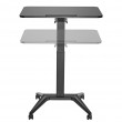 Maclean MC-453 B Mobile Laptop Desk with Pneumatic Height Adjustment, Laptop Table with Wheels, 80 x 52 cm, Max. 8 kg, Height Adjustable Max. 109 cm (Black) Maclean MC-453 B Mobile Laptop Desk with Pneumatic Height Adjustment, Laptop Table with Wheels, 80 x 52 cm, Max. 8 kg, Height Adjustable Max. 109 cm (Black)