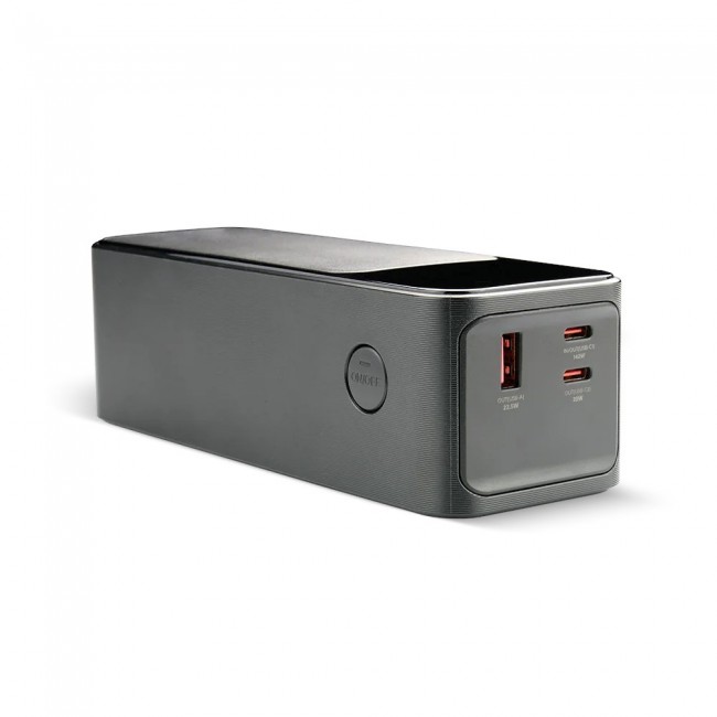 Powerbank 27 000mAh, 1x USB, 2x USB-C, 162,5W, QC4+, flashlight, LCD screen, black