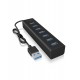 ICY BOX IB-HUB1700-U3 USB 3.2 Gen 1 (3.1 Gen 1) Type-A 5000 Mbit/s Black