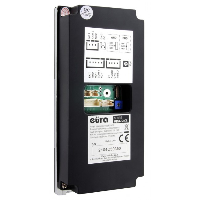 WIDEODOMOFON EURA VDP-99C5 czarny, WiFi, RFID, TUYA WIDEODOMOFON EURA VDP-99C5 czarny, WiFi, RFID, TUYA