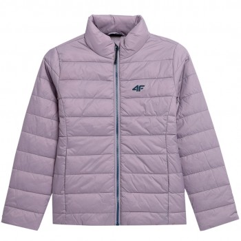 Girls' down jacket 4F light purple 4FJSS23TDJAF073 52S 122cm