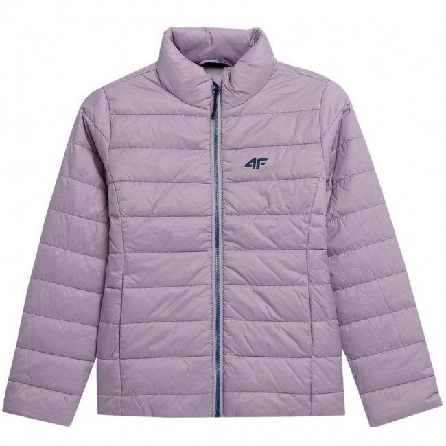 Girls' down jacket 4F light purple 4FJSS23TDJAF073 52S 122cm