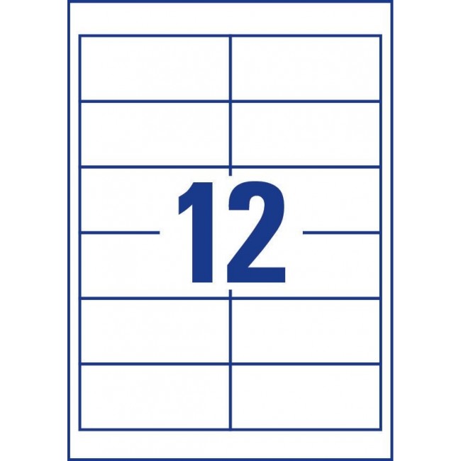 Avery 3659 self-adhesive label Rectangle Permanent White 1200 pc(s)