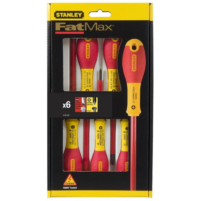 Stanley FATMAX 6 piece Insulated Slotted Phillips set Stanley FATMAX 6 piece Insulated Slotted Phillips set