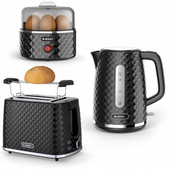 C280C ELDOM Kettle ELLI, capacity 1.7 l, power 2200 W, black, strix, black C280C ELDOM Kettle ELLI, capacity 1.7 l, power 2200 W, black, strix, black