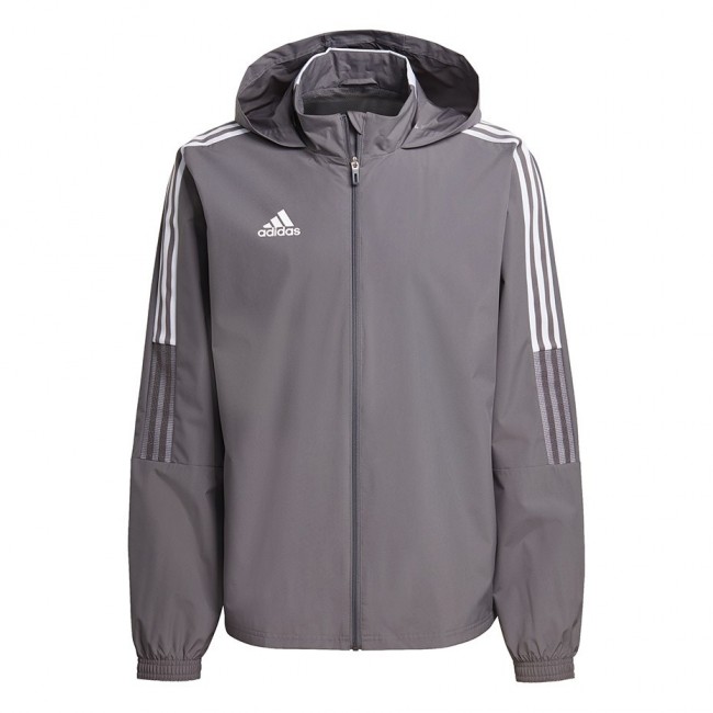 adidas Tiro 21 Allweather Men's Sweatshirt Grey GM7389 adidas Tiro 21 Allweather Men's Sweatshirt Grey GM7389