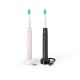 Philips 3100 series HX3675/15 2-pack sonic electric toothbrushes - black & pink Philips 3100 series HX3675/15 2-pack sonic electric toothbrushes - black & pink