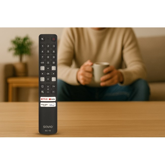 Savio RC-15 universal /replacement for TCL SMART TV remote control IR Wireless Press buttons Savio RC-15 universal /replacement for TCL SMART TV remote control IR Wireless Press buttons