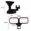 Maclean LED wall lamp, with PIR sensor, 20W, 1500lm, IP65, neutral white 4000K, black, MCE524 B Maclean LED wall lamp, with PIR sensor, 20W, 1500lm, IP65, neutral white 4000K, black, MCE524 B