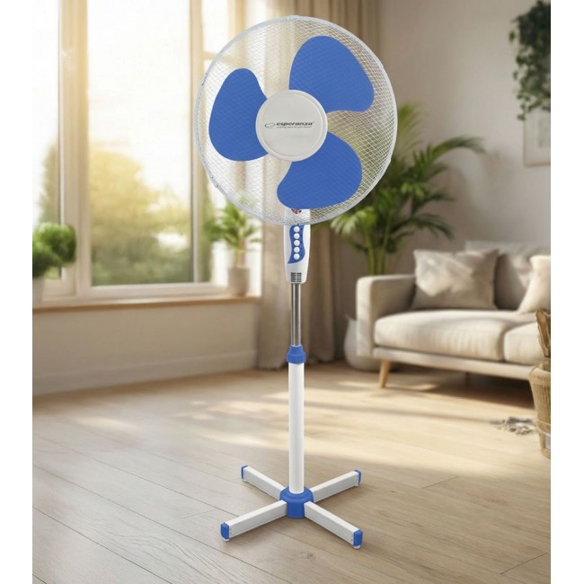 Esperanza EHF001WB, 16 '' standing fan, White/Blue