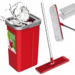 Flat Mop + Bucket + Telescopic Pole + 2 x Microfibre Pad 5.7L Floor Cleaning XXL Set Rotating Head Flat Mop + Bucket + Telescopic Pole + 2 x Microfibre Pad 5.7L Floor Cleaning XXL Set Rotating Head