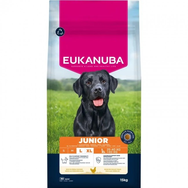 EUKANUBA Premium Nutrition Puppy Junior & Giant Breed Chicken - dry dog food - 15kg EUKANUBA Premium Nutrition Puppy Junior & Giant Breed Chicken - dry dog food - 15kg