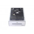 Equip Cash Register Drawer for Point of Sale (POS) System, 4 Bill/4 Coin Compartments, Removable Coin Slots, RJ11 connector, Aluminum
