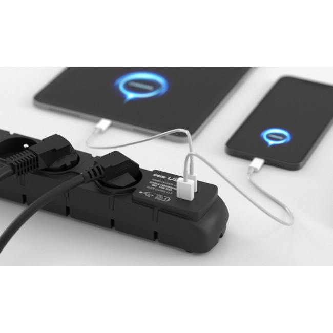 ACAR W2436 surge protector Black 6 AC outlet(s) 230 V 1.5 m
