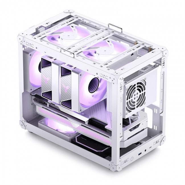 PC case Jonsbo C6 MAX, Mini, Micro-ATX, Tempered Glass - White
